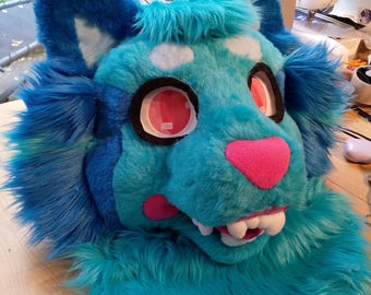 OPEN CUSTOM fursuit partial commission. head, paws and tails