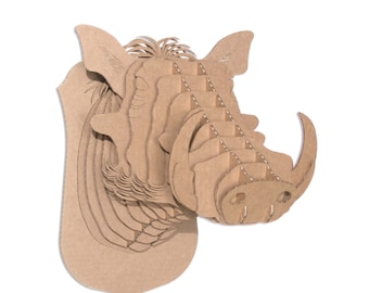 Cardboard Safari Winston Cardboard Warthog Head