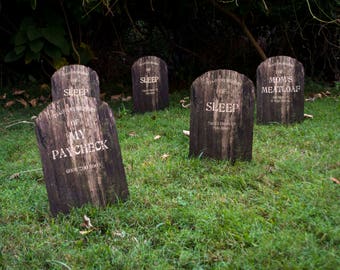 custom tombstone yard sign set of 2