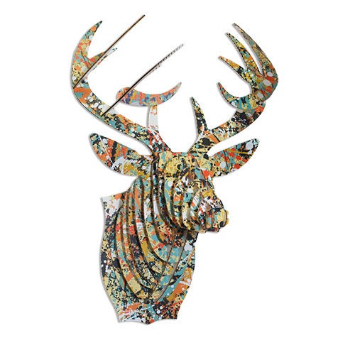 Cardboard Safari Art Print Animal Heads Deer Etsy