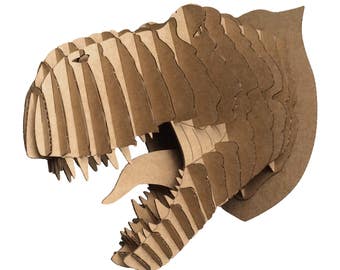 Cardboard Safari Rex Cardboard Dinosaur Head