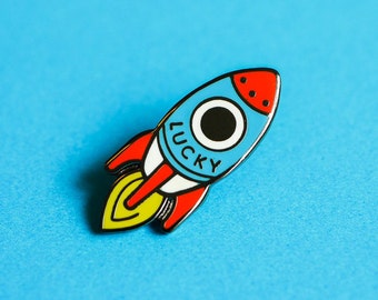 Lucky Rocket Enamel Pin