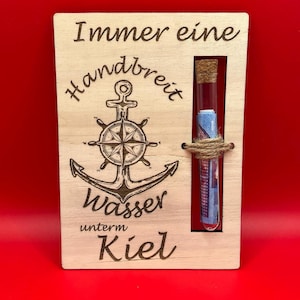 Carta regalo con ancora nautica/bussola - per marinai - regalo in denaro, idea regalo, compleanno, patente di guida, patente di navigazione, barca, regalo