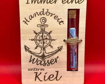 Gift card with Nautic / Compass Anchor - for sailors - cash gift, gift idea, birthday, driving license, sailing license, boat, gift