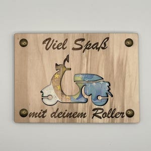 Tarjeta de regalo de dinero para el primer scooter, regalo, regalo de dinero, idea de regalo de madera, regalo de madera, permiso de conducir, scooter, examen aprobado