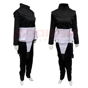 Women’s Black Biker Cosplay Outfit | Flight Suit with Tactical Flak Vest & Cod Piece
