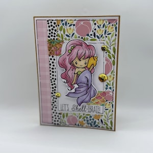 Carte d'anniversaire - joyeux anniversaire - sirène - fêter - carte de jeu de mots - carte drôle - petit garçon - sirènes - coquillages