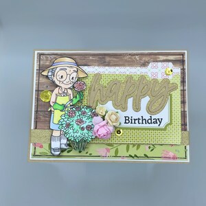 Biglietto di compleanno - Buon compleanno - Biglietto d'auguri - Età personalizzabile - Giardinaggio - Biglietto per 70° compleanno - Biglietto per la nonna