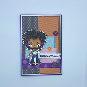 Birthday Card Women's Birthday Card Music Lover Card Headphones Happy Birthday Ladies Birthday For Her Birthday - Afro