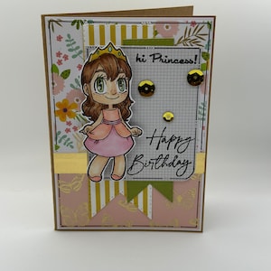 Birthday Card - Happy Birthday - Greeting Card,  Hi Princess - Fairytale - Fantasy - Princess - Queen - Childrens - Cards