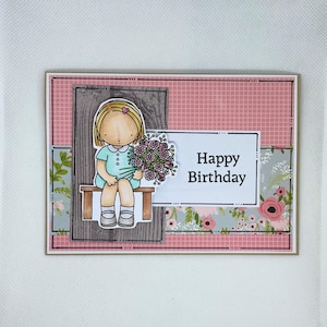 Birthday Card| Women's Birthday Card| Flowers| bouquet flowers| Floral| Girly| sweet| Happy Birthday| Ladies Birthday| For Her Birthday