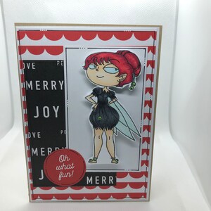 Weihnachtskarte - Freche Fee - Oh welch Fun!