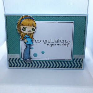 Nueva tarjeta de bebé - Baby Shower- Azul- Bebé niño