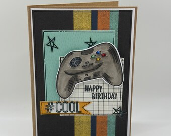 Birthday Card - Video Game - Gamer - Controller - Teen Birthday - Computer Games - Birthday - Cool - Retro - Game