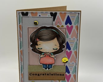 New Baby Card - Pregnancy card - New mum - New mom - Baby shower - Congratulations - New baby - Pregnancy Announcement - Pregnant Woman