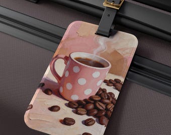 Etiqueta para equipaje, etiqueta para bolsa de Coffee Break