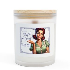 Sassy Candle for Burnt Out Women, Relaxation Gift for Weekend Vibes, Self-Care Candle for Women, Funny Friend Gift, Wooden Wick
