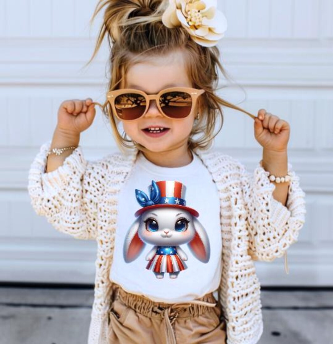 4th of July Bunny in a Dress PNG Digital Download Graphic Graphic ...