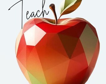 Abstract Teach Apple PNG Digital Download Graphic Fruit Sublimation Graphic Print on Demand PNG File