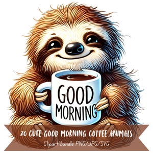 Lindo paquete de imágenes prediseñadas de animales de café Gráficos de café Imágenes prediseñadas divertidas y relacionadas Animal de café Regalo creativo para compañeros de trabajo Animal PNG feliz Café