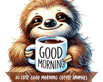 Schattig koffie dier clipart bundel koffie graphics grappig herkenbare illustraties koffie dier creatief cadeau voor collega gelukkig dieren koffie png