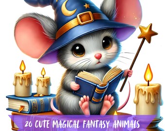 Cute Fantasy Animal Clipart Bundle Magical Animal Graphics Fantasy PNG Magical Creature Digital Art Animal Fantasy Print Creature PNG
