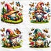 Cute Spring Gnomes Clipart Bundle, Nature Gnome Watercolor Graphics ...