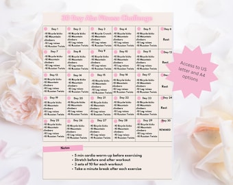 30 days abs challenge, fitness challenge, weight loss fitness challenge, 30 day transformation challenge