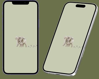 ミニマルな象のiPhone壁紙