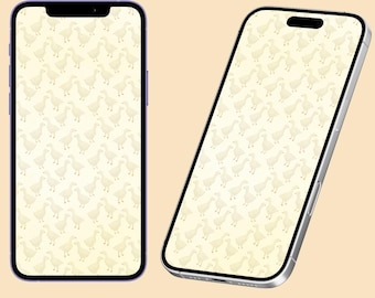 アヒルのミニマリストiPhone壁紙