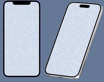 ミニマルなアジサイのiPhone壁紙