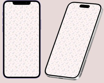 ミニマルな花柄のiPhone壁紙