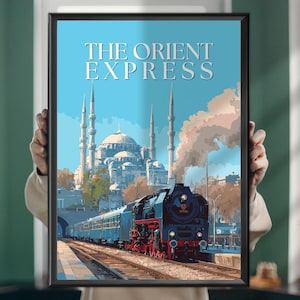 Poster Orient Express: decorazione murale di lusso per viaggi in treno a vapore