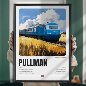 Vintage Pullman Train Poster – Realistic Railway Wall Art – Classic Luxury Carriage Print – Retro Travel Decor – Canvas & Framed Options