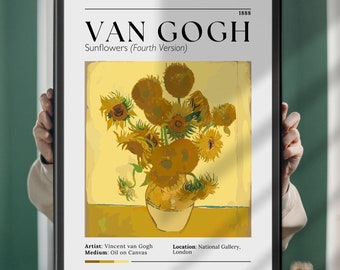 ゴッホのひまわりのアートプリント、有名な花の絵画 - Etsy 日本