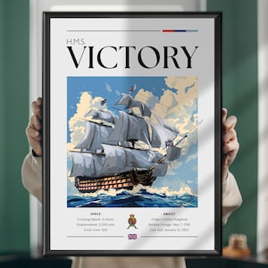 HMS Victory 1805, Artist Signed Print and Ship Notes - Etsy