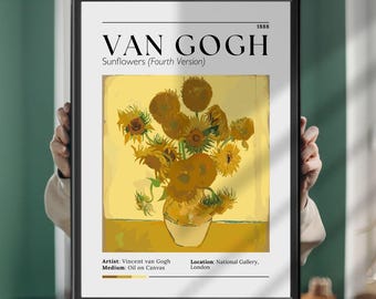 ゴッホのひまわりのアートプリント、有名な花の絵画 - Etsy 日本