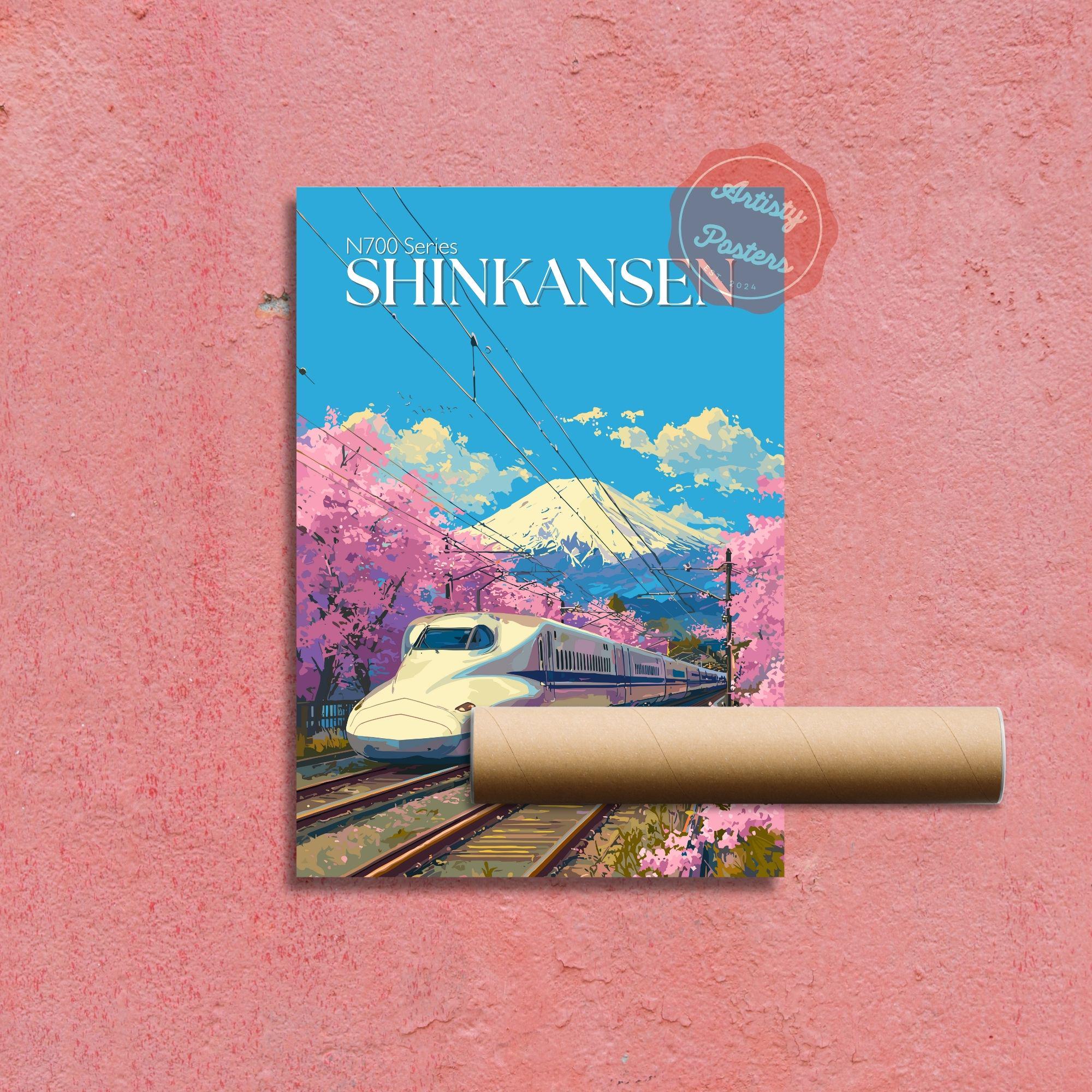 NEW SHINKANSEN 100系電車完成記念絵葉書7枚セット Shinkansen N700 Series Painting • Japanese Bullet Train Art - Etsy
