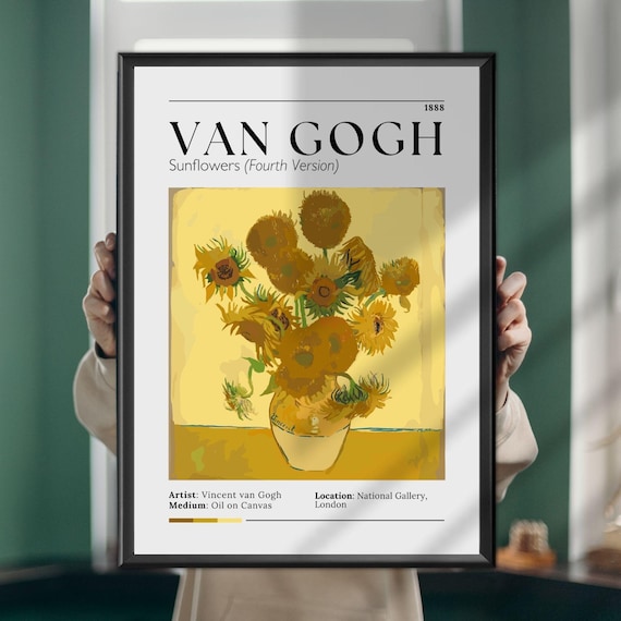 ゴッホのひまわりのアートプリント：有名な花の絵画 - Etsy 日本