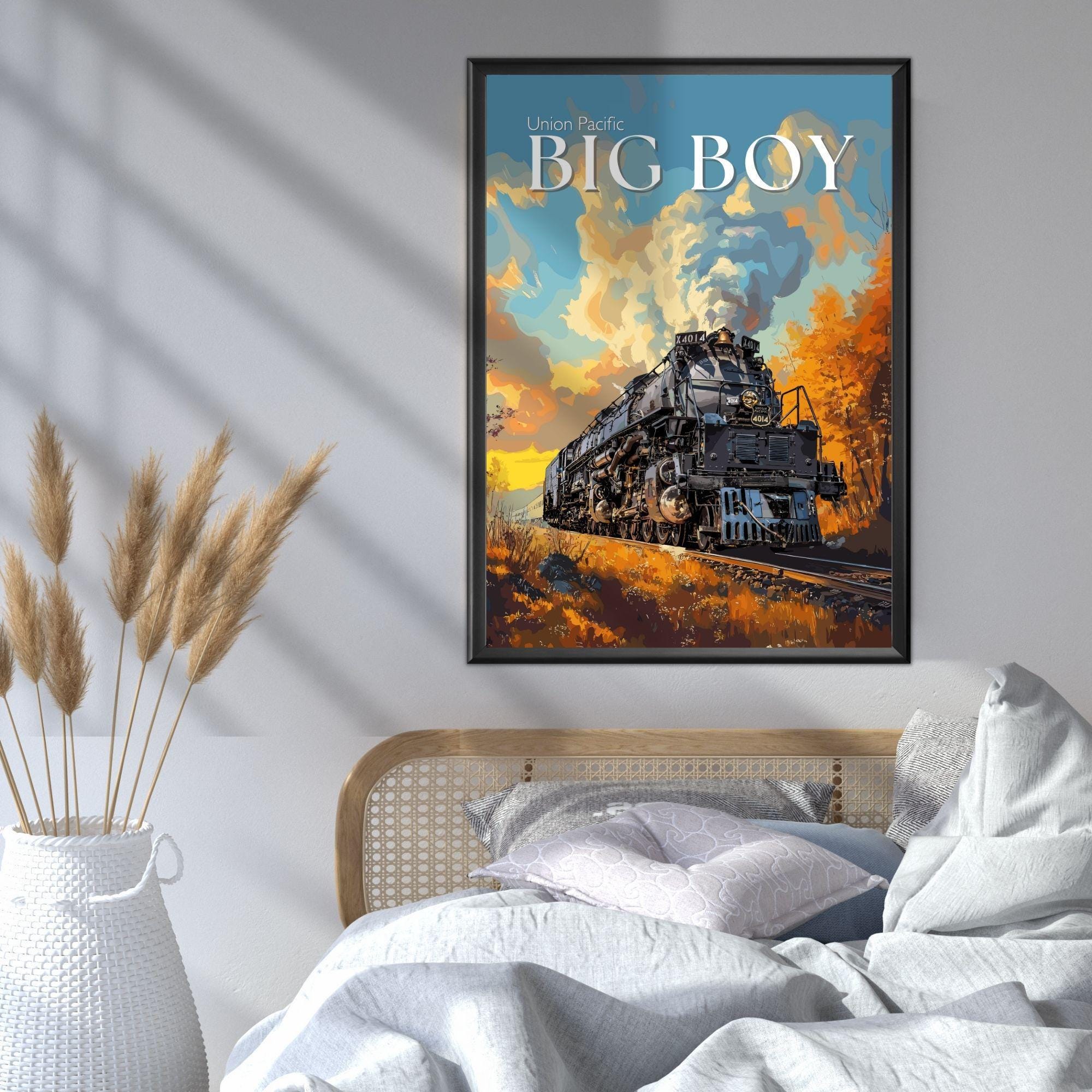 Big Boy Steam Locomotive Poster: Vintage Railway Wall Art - Etsy