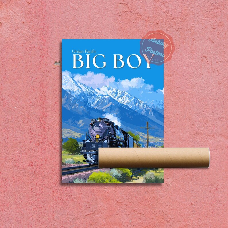 Big Boy Steam Train Poster – Vintage Union Pacific Railway Art - Etsy