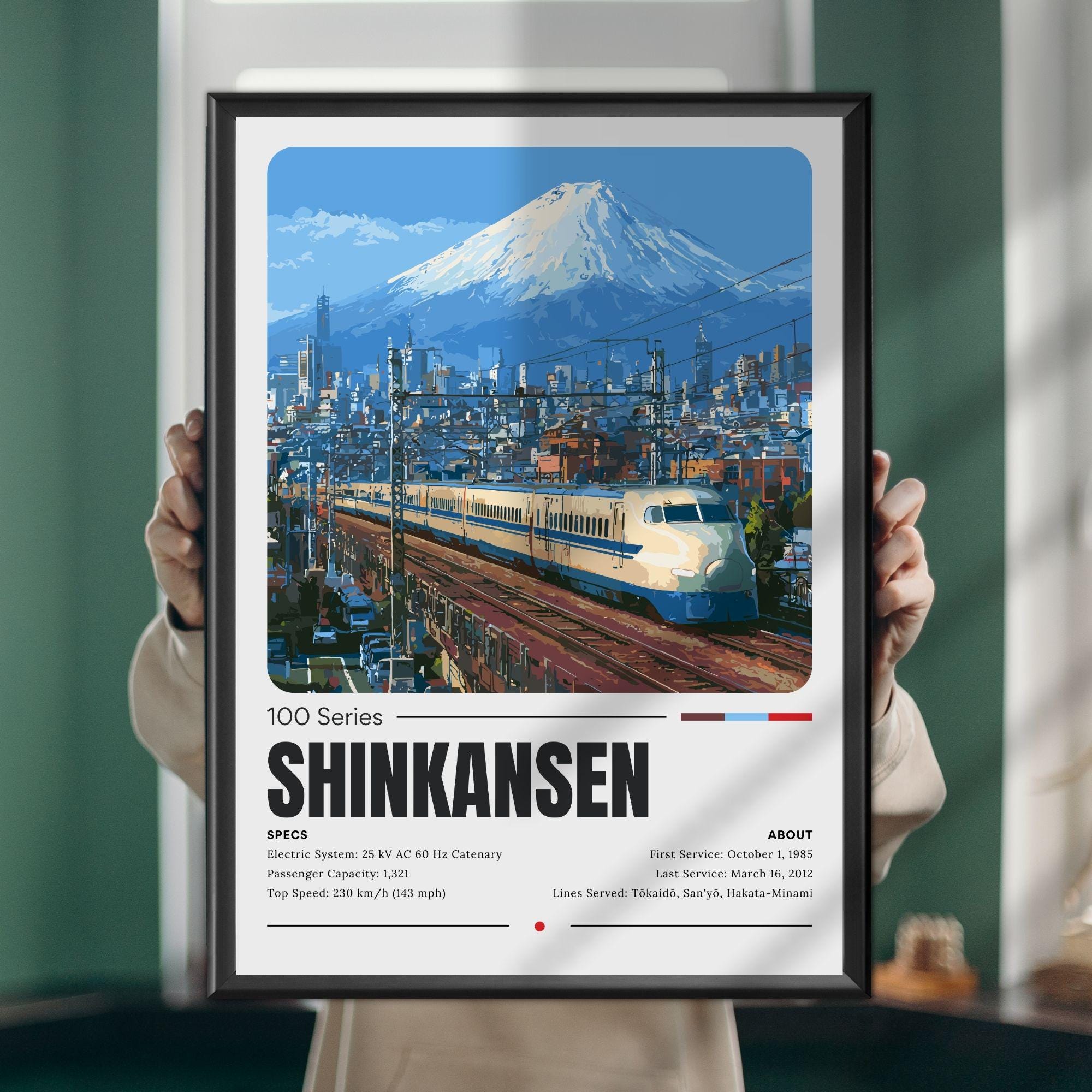 新幹線100系ポスター – 日本の新幹線絵画アート - Etsy 日本