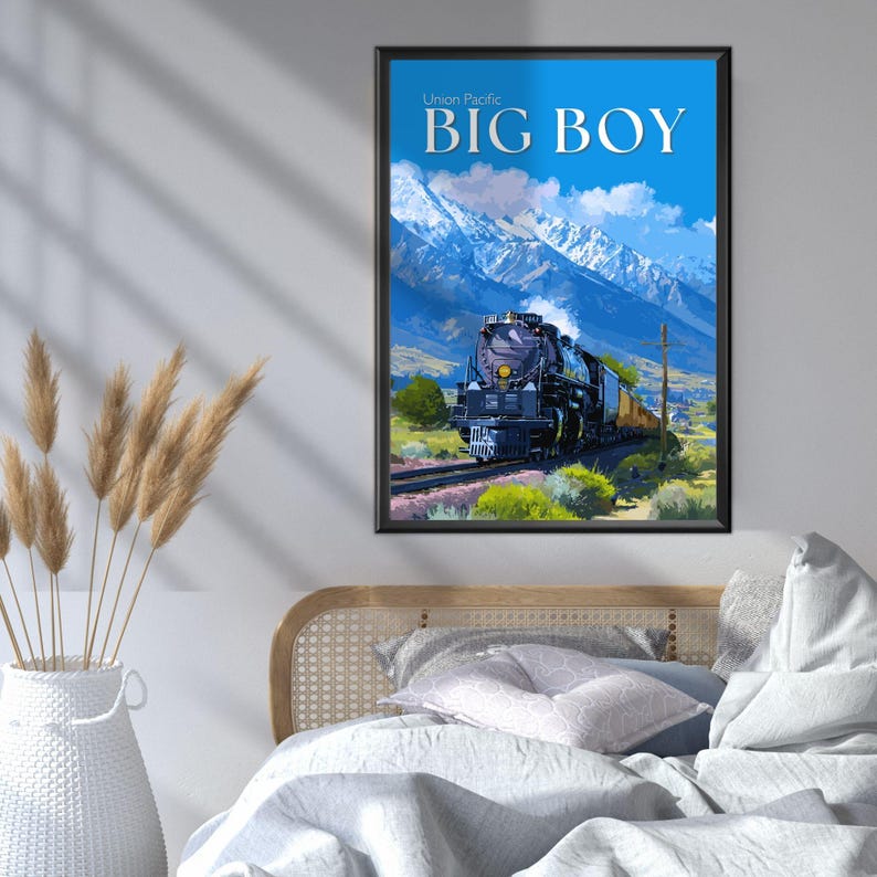 Big Boy Steam Train Poster – Vintage Union Pacific Railway Art - Etsy