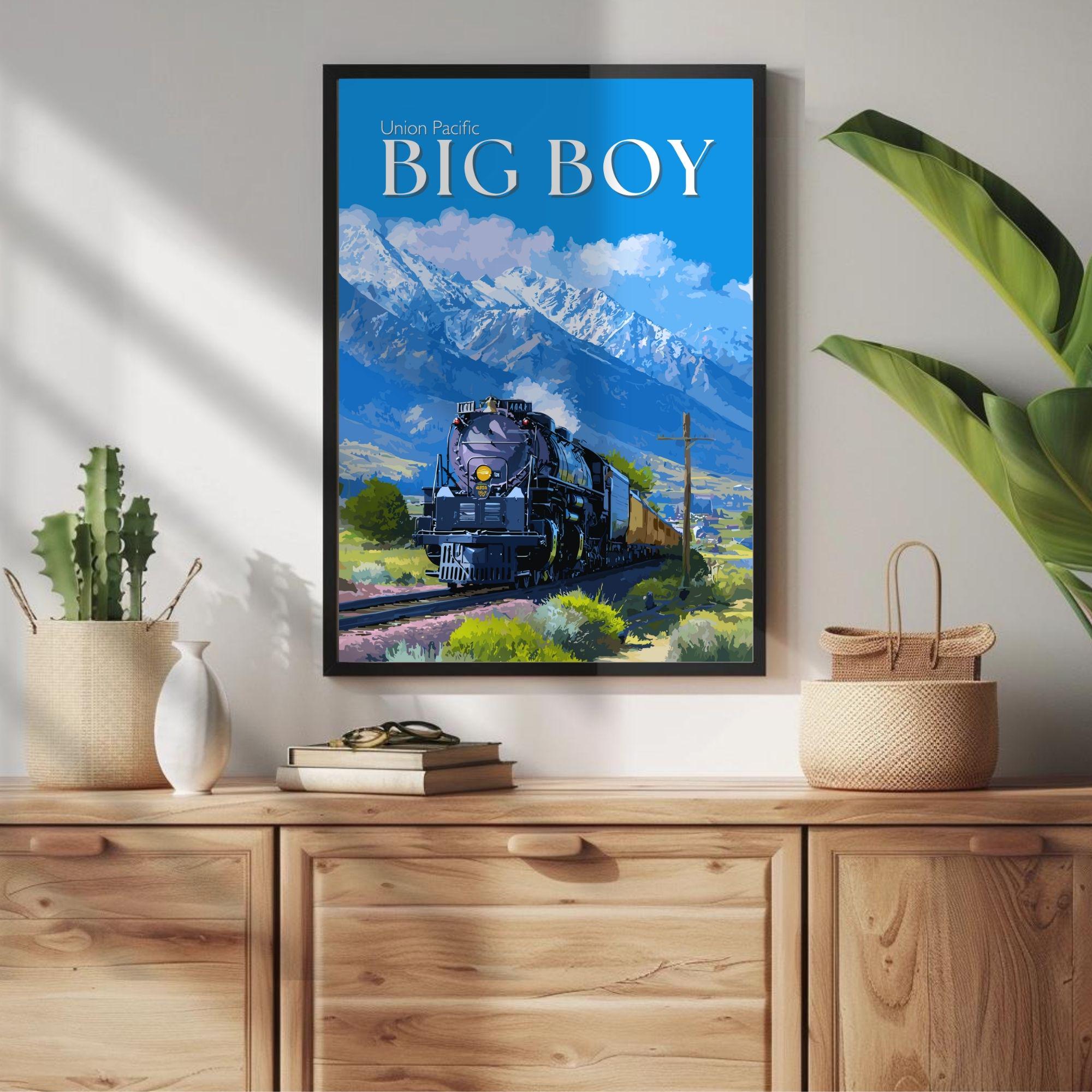 Big Boy Steam Train Poster – Vintage Union Pacific Railway Art - Etsy