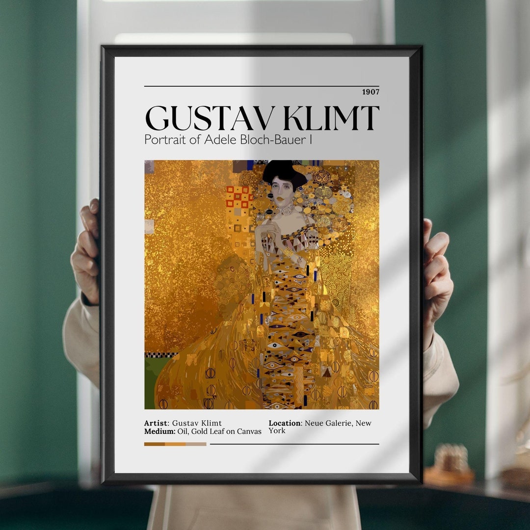 Gustav Klimt Art Print: Adele Bloch-bauer, Woman in Gold - Etsy