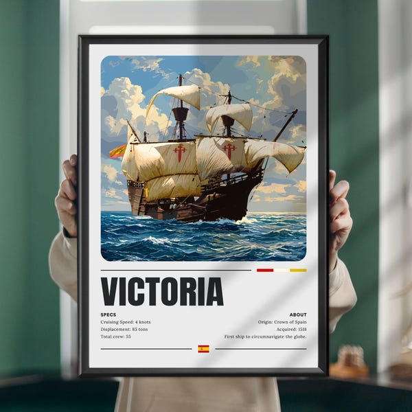 Victoria Poster, Print, Wall Art, Maritime Art, Famous Ships
