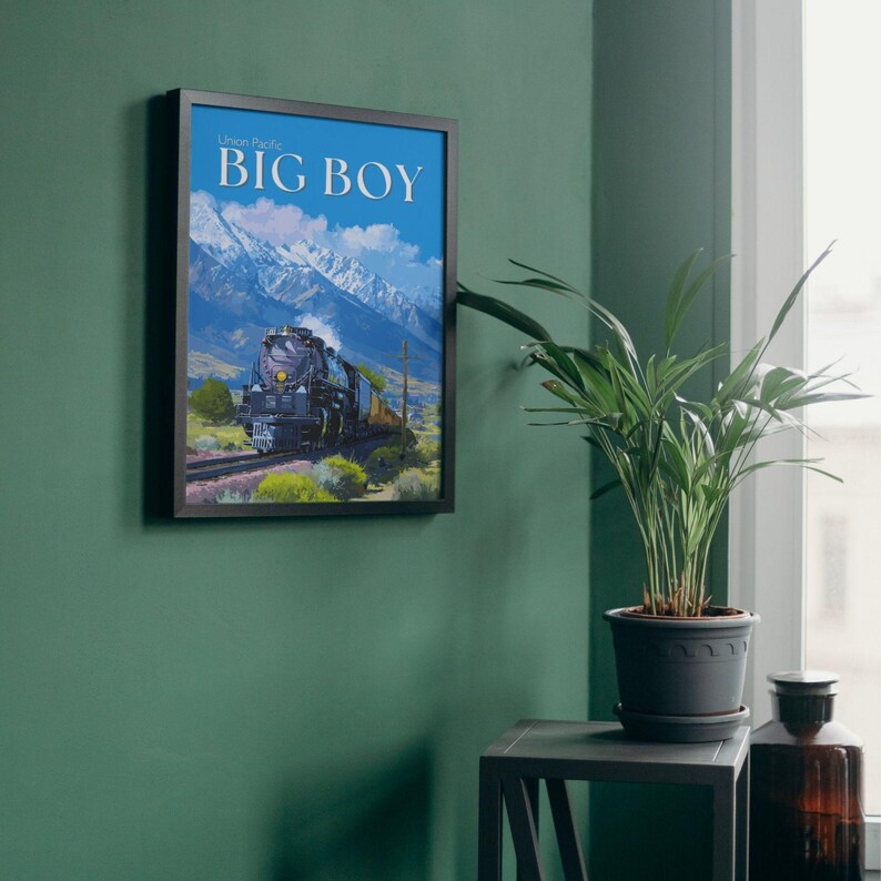 Big Boy Steam Train Poster – Vintage Union Pacific Railway Art - Etsy