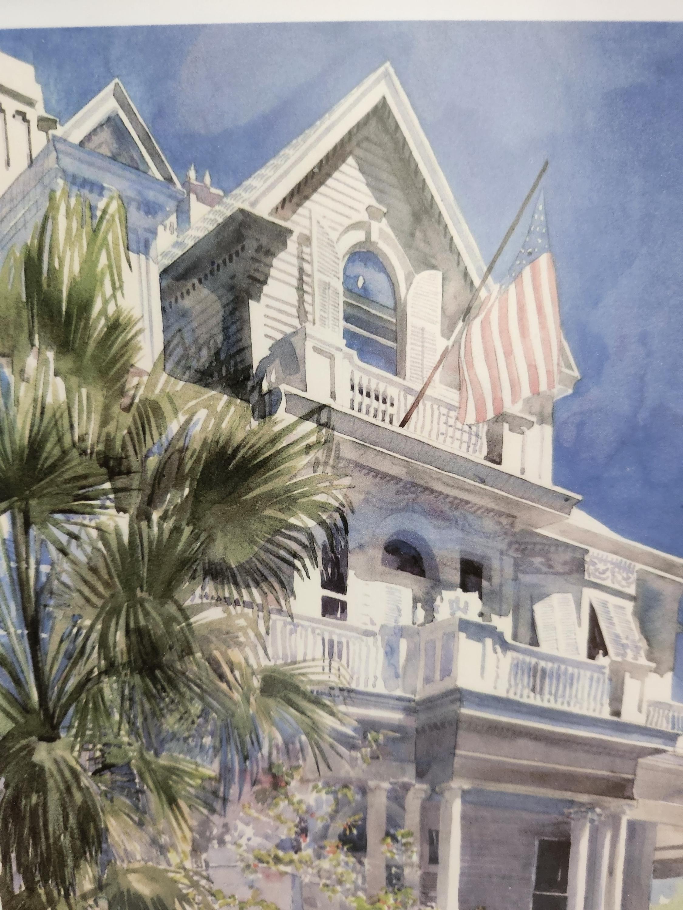 The Curry Mansion, Key West, by N.E. Kennedy, Artist, Signed