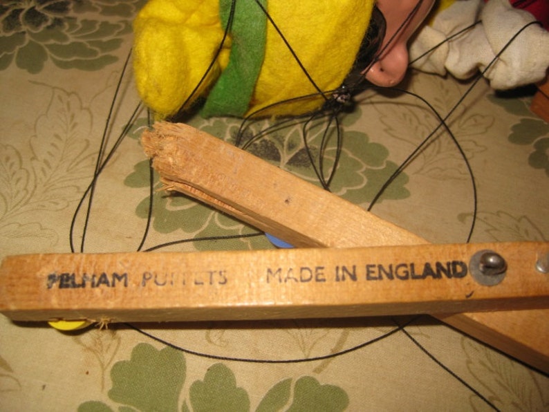 Pinocchio and Figaro Vintage Pelham Puppets Made in England