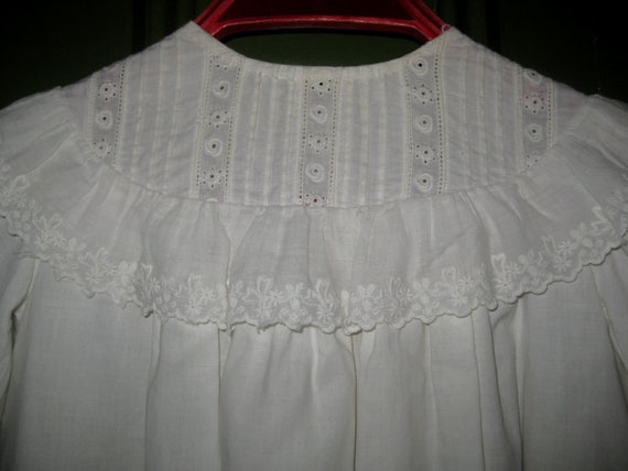 Antique Cotton Christening Gown, Baby Gown, Dress